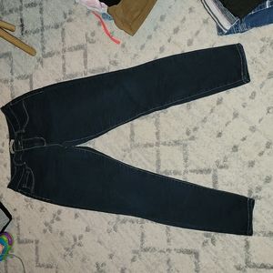 Dark wash skinny jeans